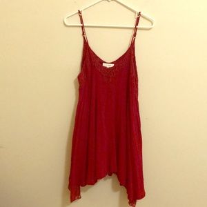 Umgee Maroon babydoll Dress